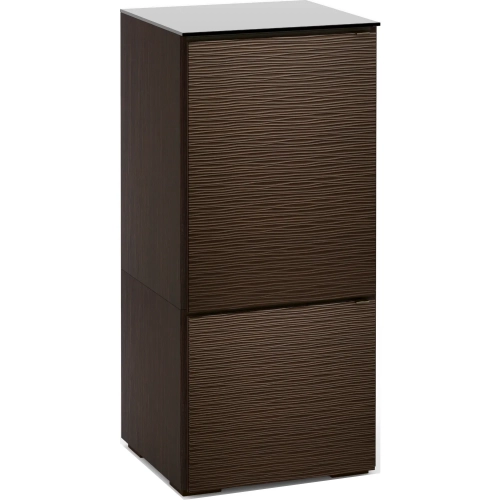 Berlin 517 AV Cabinet in Textured Wenge with Black Glass